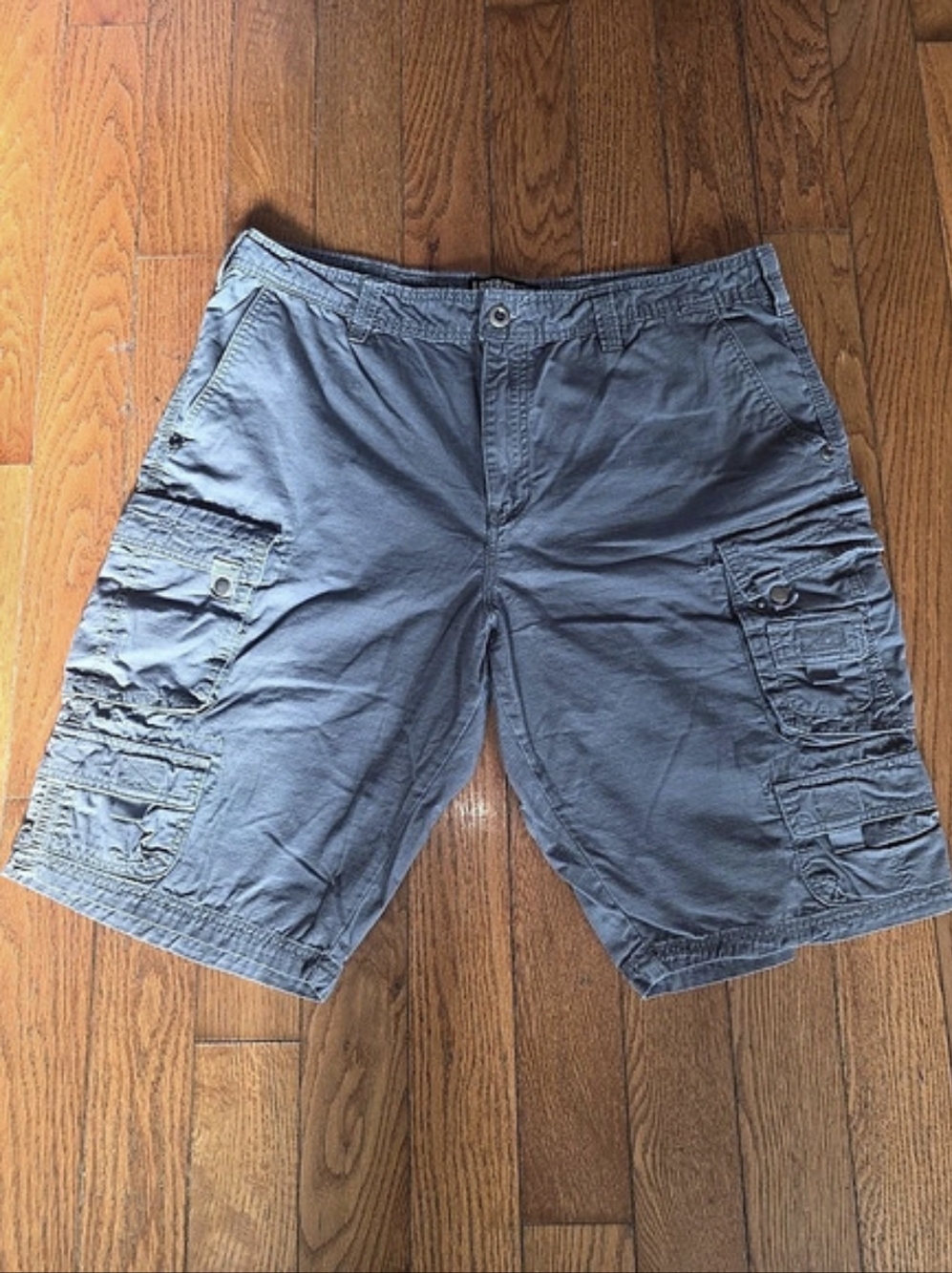 LAZER/CO Men's Cargo Shorts Gray Waist 40
